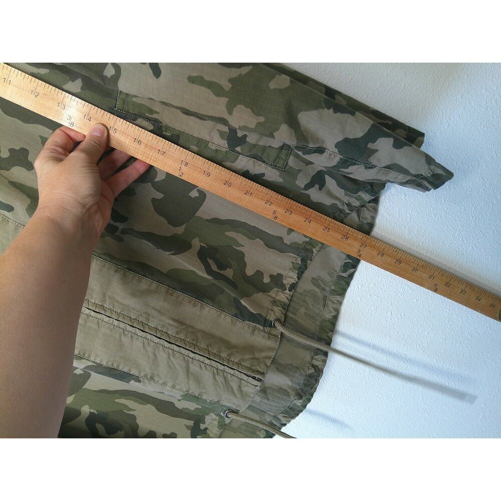 James Perse Army Green Tan Camo Print Zip Band Neck Long Sleeve Jacket 4 / XL - Picture 13 of 16